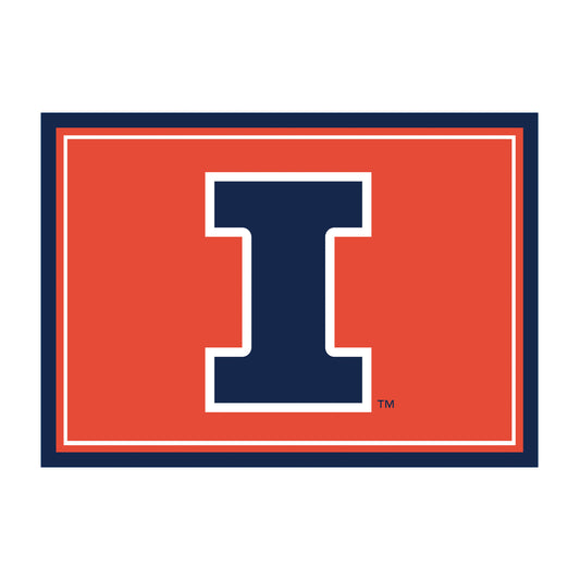 Illinois Fighting Illini Spirit Rug - Officially Licensed NCAA Area Rug