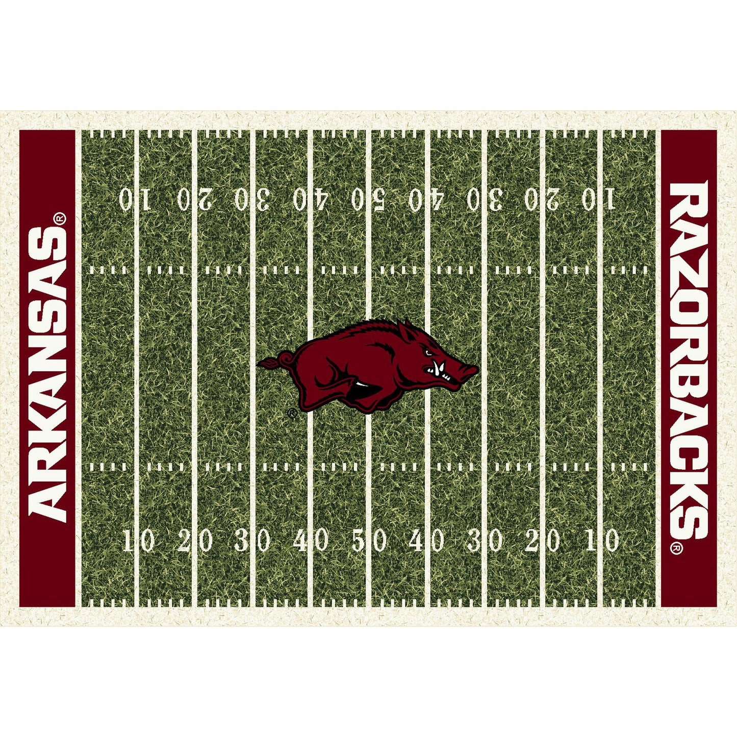 Arkansas Razorbacks Homefield Rug - Officially Licensed NCAA Area Rug