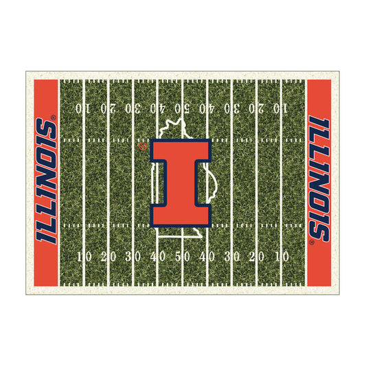 Illinois Fighting Illini Homefield Rug - Officially Licensed NCAA Area Rug