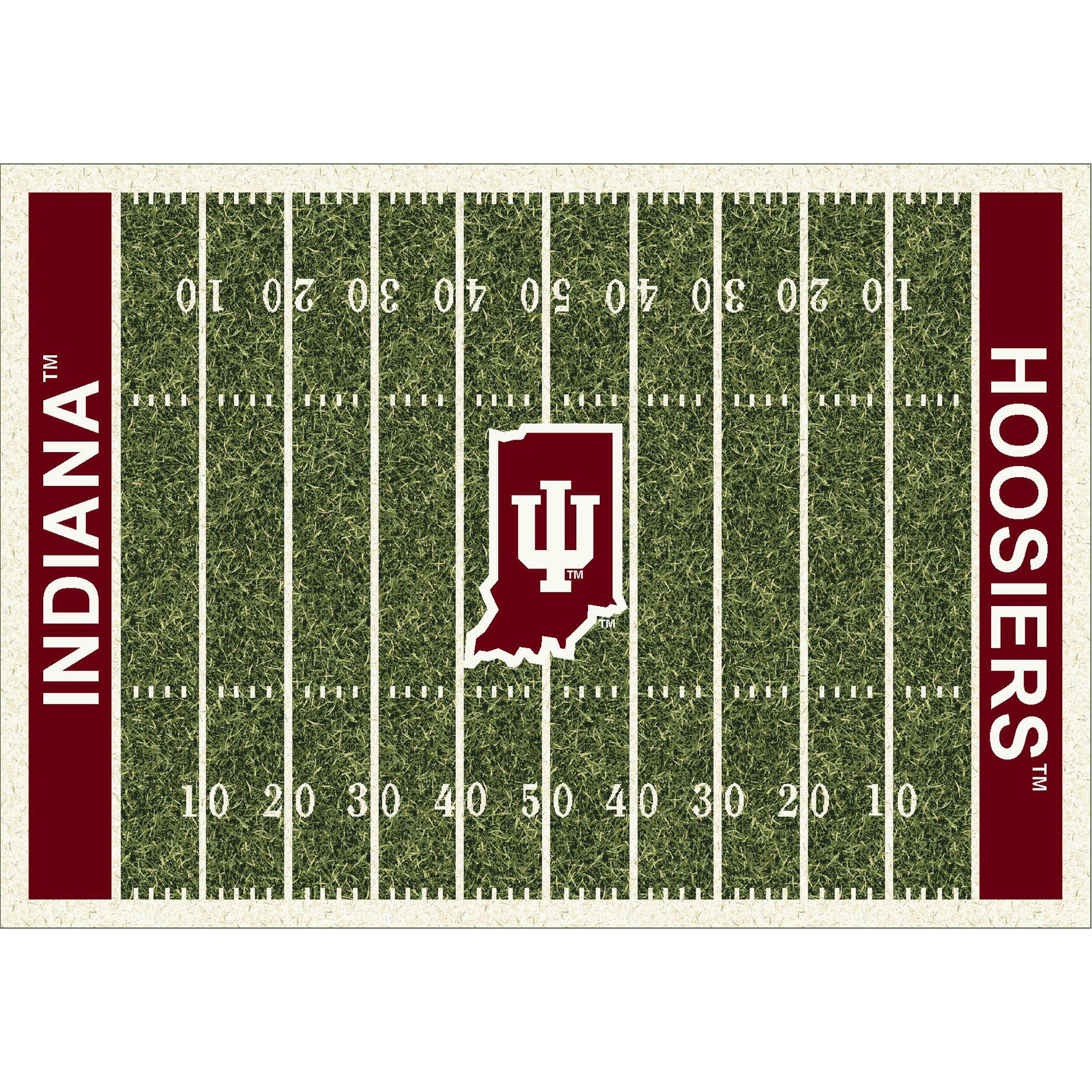 Indiana Hoosiers Homefield Rug - Officially Licensed NCAA Area Rug