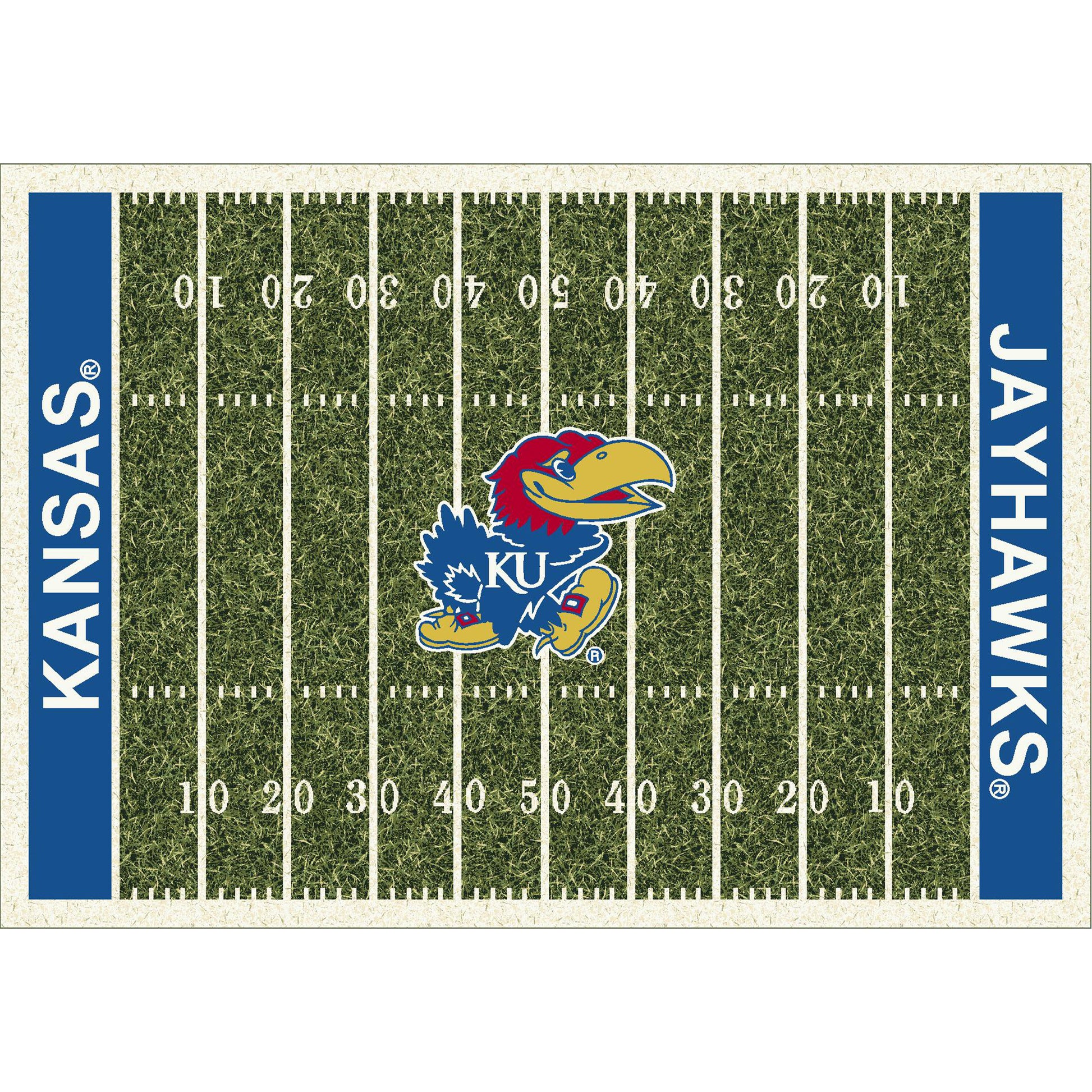 Kansas Jayhawks Homefield Rug - Officially Licensed NCAA Area Rug