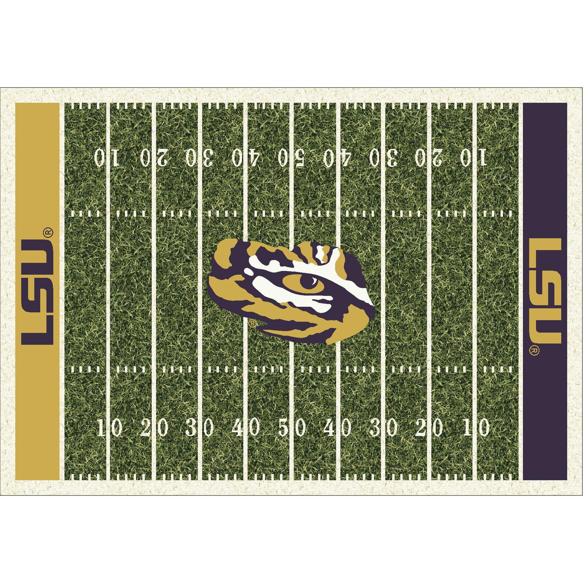 LSU Tigers Homefield Rug - Officially Licensed NCAA Area Rug