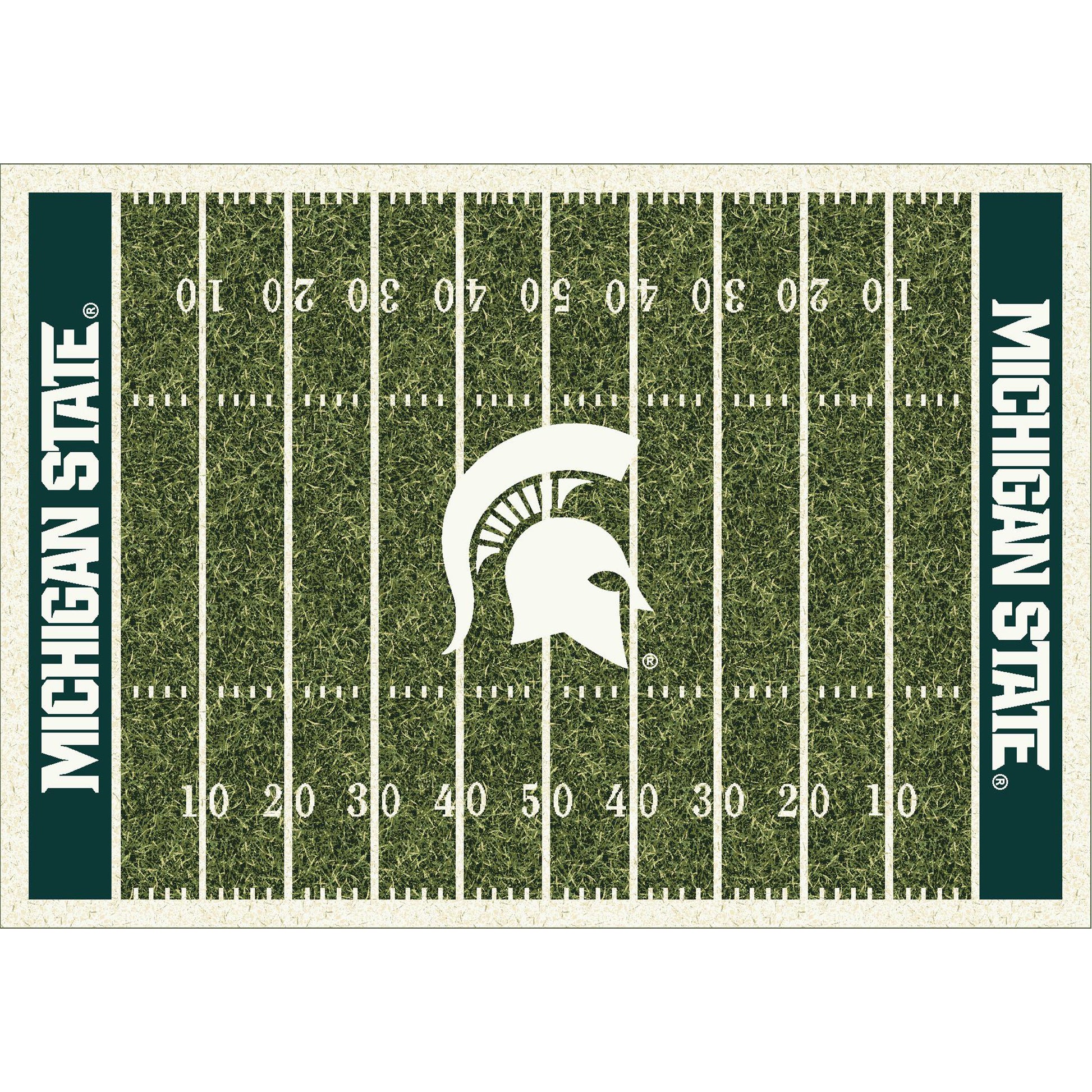 Michigan State Spartans Homefield Rug - Officially Licensed NCAA Area Rug