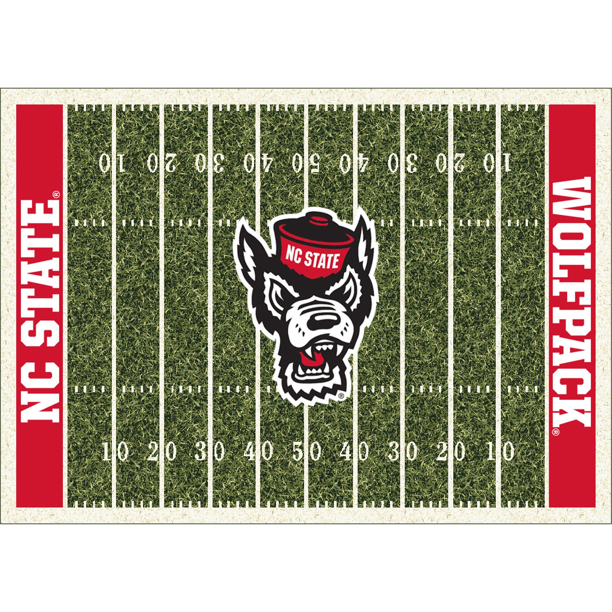 NC State Wolfpack Homefield Rug - Officially Licensed NCAA Area Rug