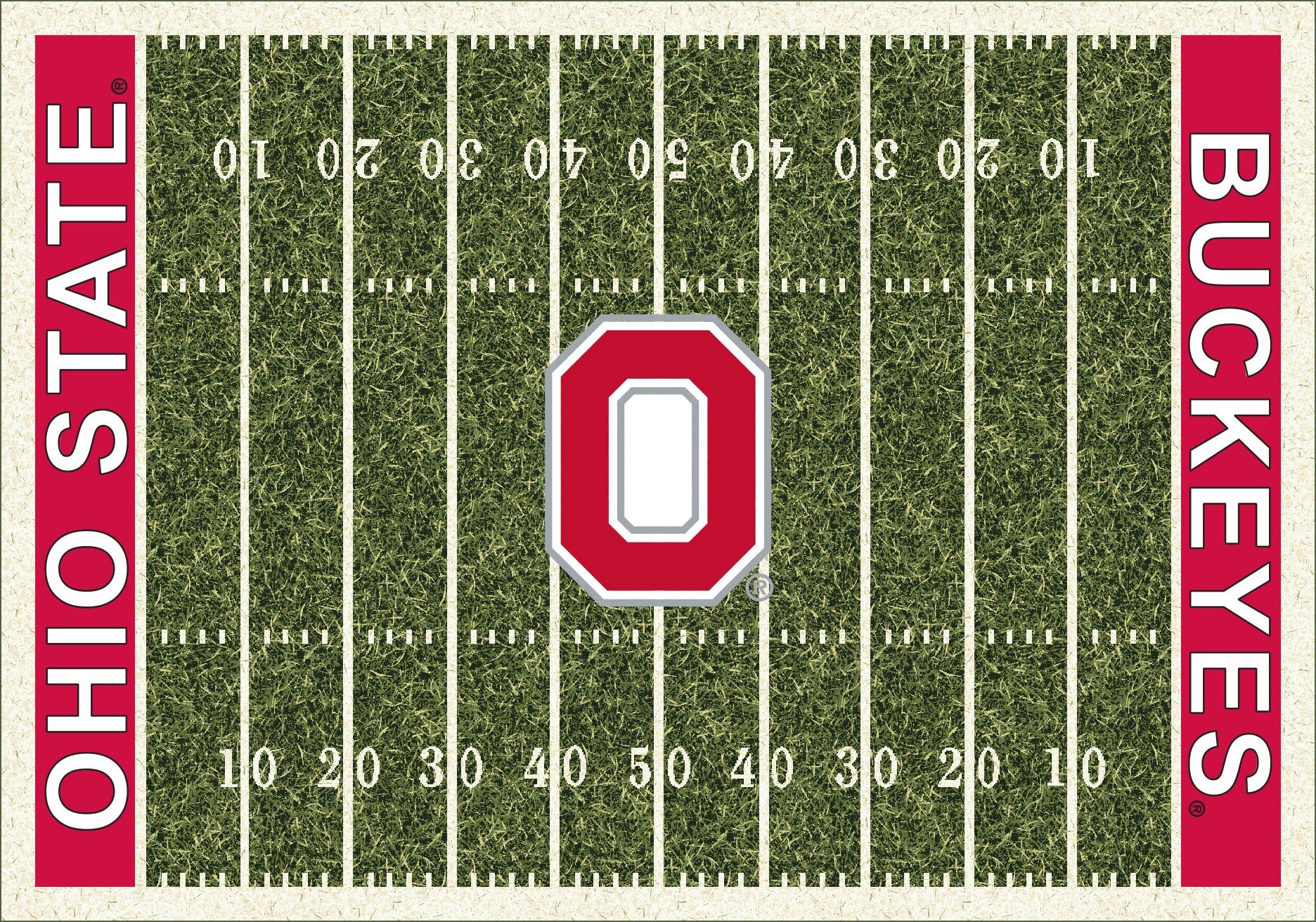 Ohio State Buckeyes Homefield Rug - Officially Licensed NCAA Area Rug