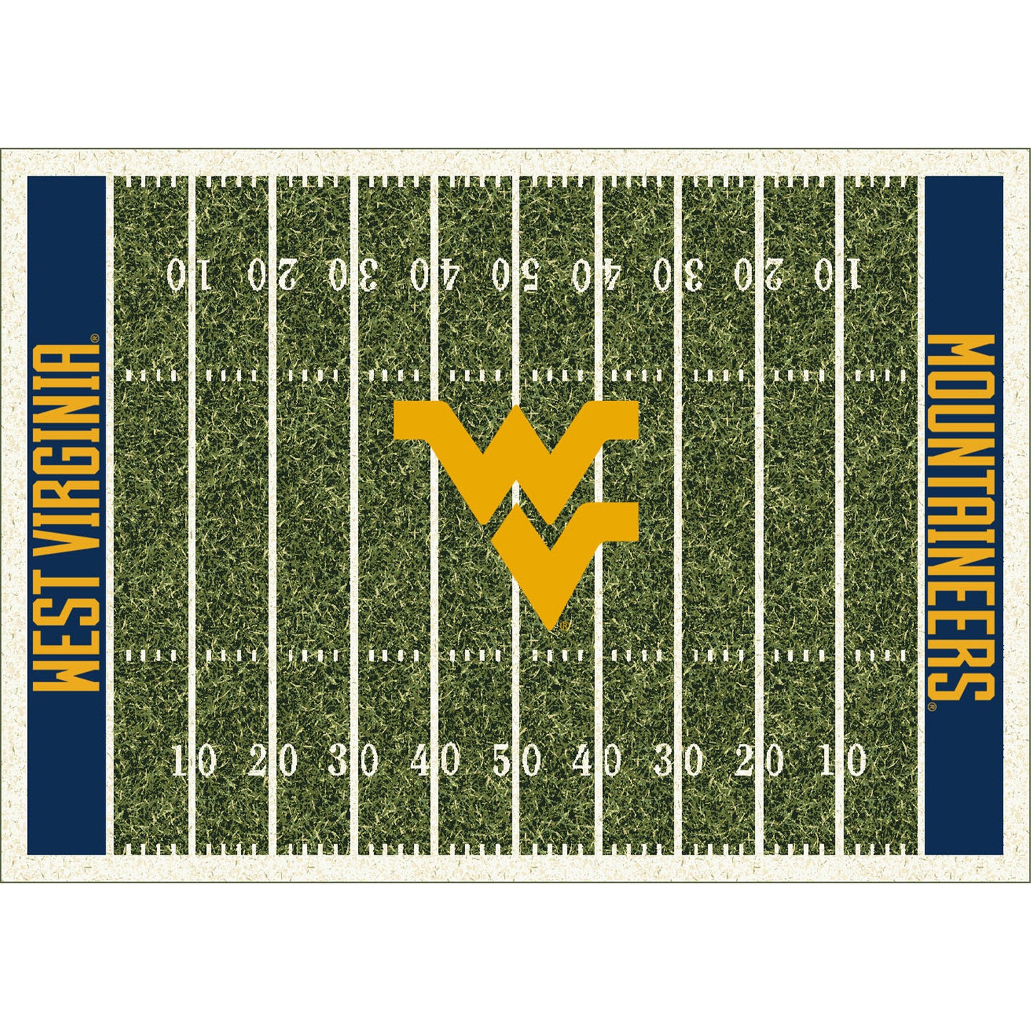 West Virginia Mountaineers Homefield Rug - Officially Licensed NCAA Area Rug