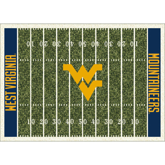 West Virginia Mountaineers Homefield Rug - Officially Licensed NCAA Area Rug