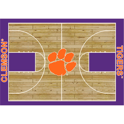Clemson Tigers Courtside Rug - Officially Licensed NCAA Area Rug