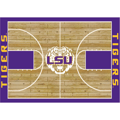 LSU Tigers Courtside Rug - Officially Licensed NCAA Area Rug