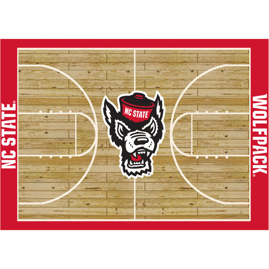 NC State Wolfpack Courtside Rug - Officially Licensed NCAA Area Rug