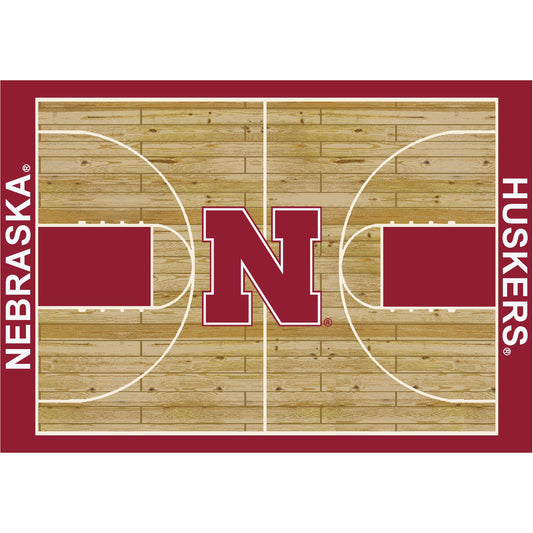 Nebraska Cornhuskers Courtside Rug - Officially Licensed NCAA Area Rug