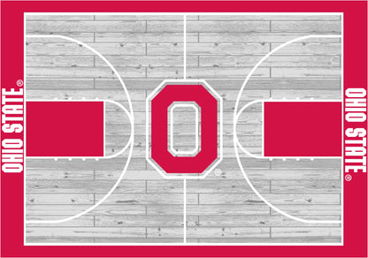 Ohio State Buckeyes Courtside Rug - Officially Licensed NCAA Area Rug