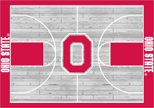 Ohio State Buckeyes Courtside Rug - Officially Licensed NCAA Area Rug