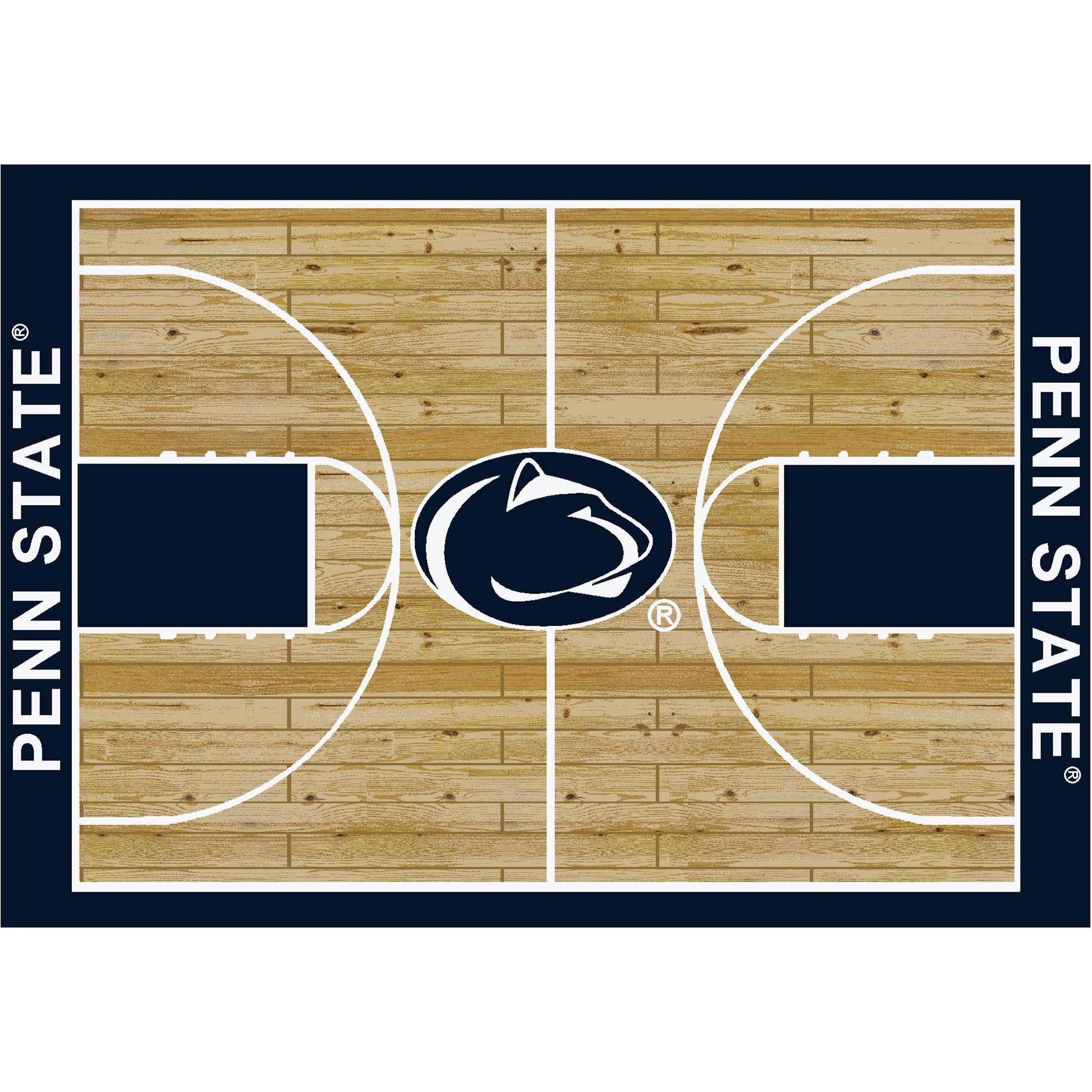 Penn State Nittany Lions Courtside Rug - Officially Licensed NCAA Area Rug