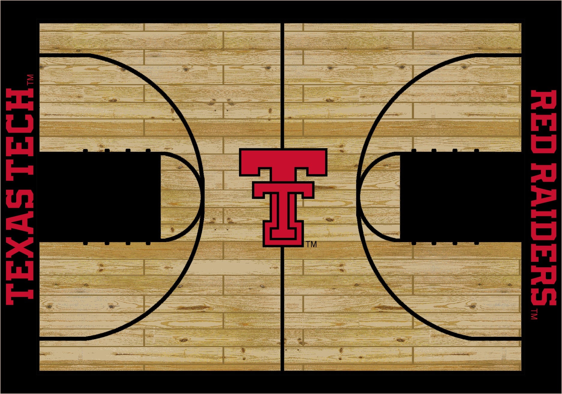 Texas Tech Red Raiders Courtside Rug - Officially Licensed NCAA Area Rug