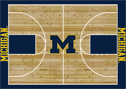 Michigan Wolverines Courtside Rug - Officially Licensed NCAA Area Rug