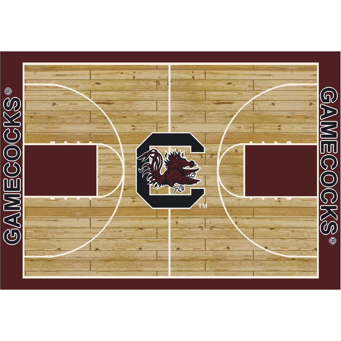 South Carolina Gamecocks Courtside Rug - Officially Licensed NCAA Area Rug