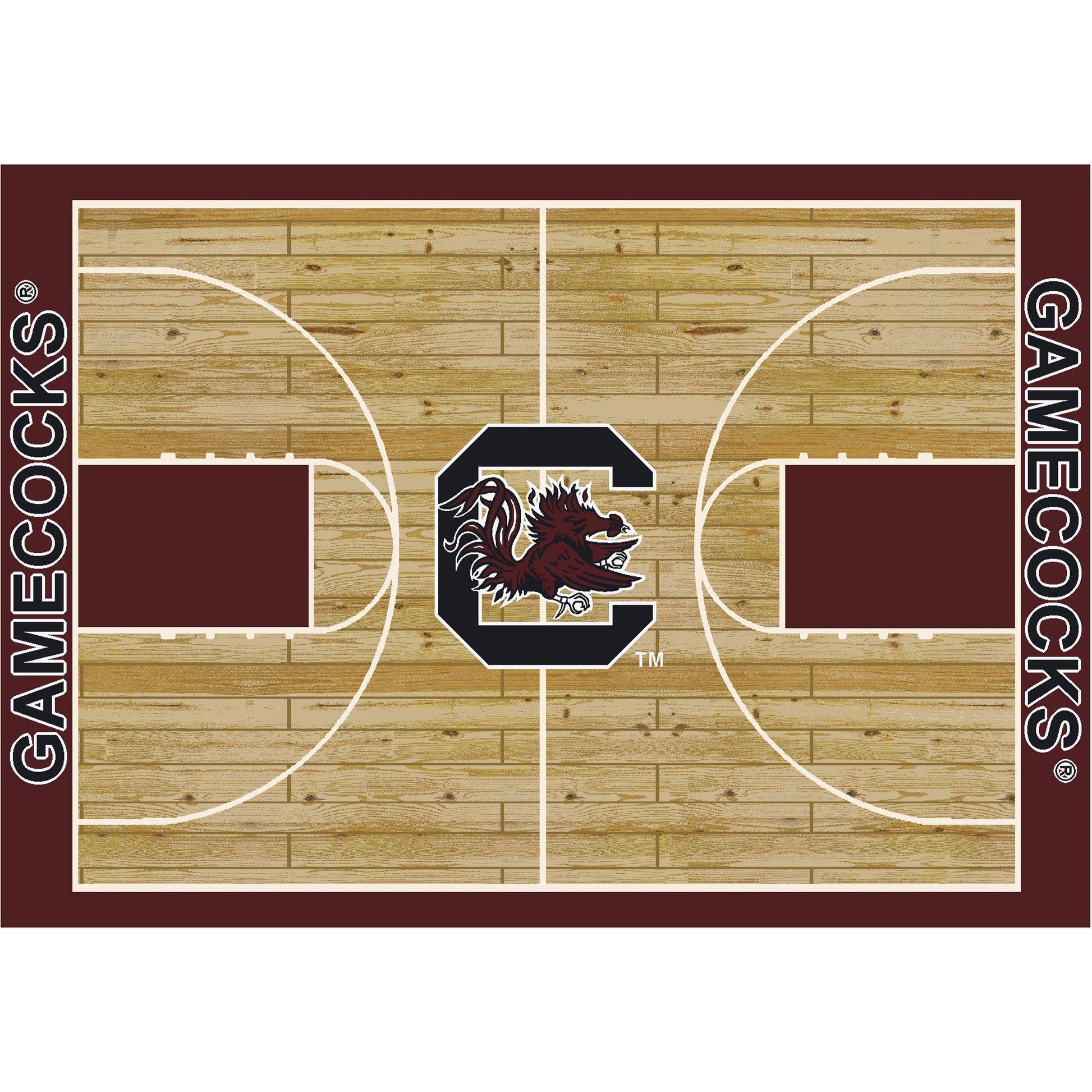 South Carolina Gamecocks Courtside Rug - Officially Licensed NCAA Area Rug
