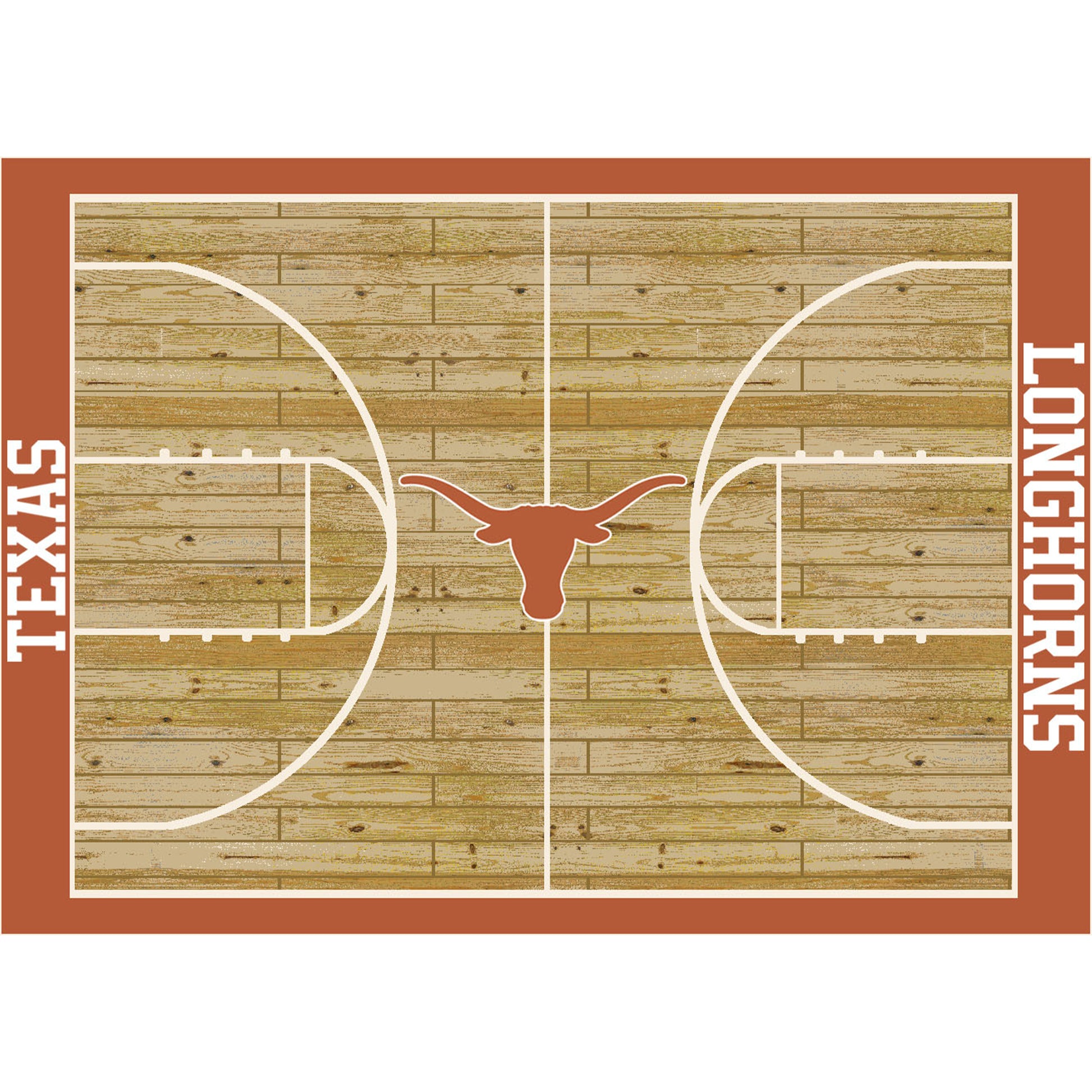 Texas Longhorns Courtside Rug - Officially Licensed NCAA Area Rug
