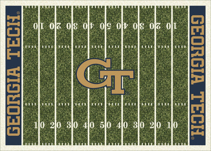 Georgia Tech Yellow Jackets Homefield Rug - Officially Licensed NCAA Area Rug