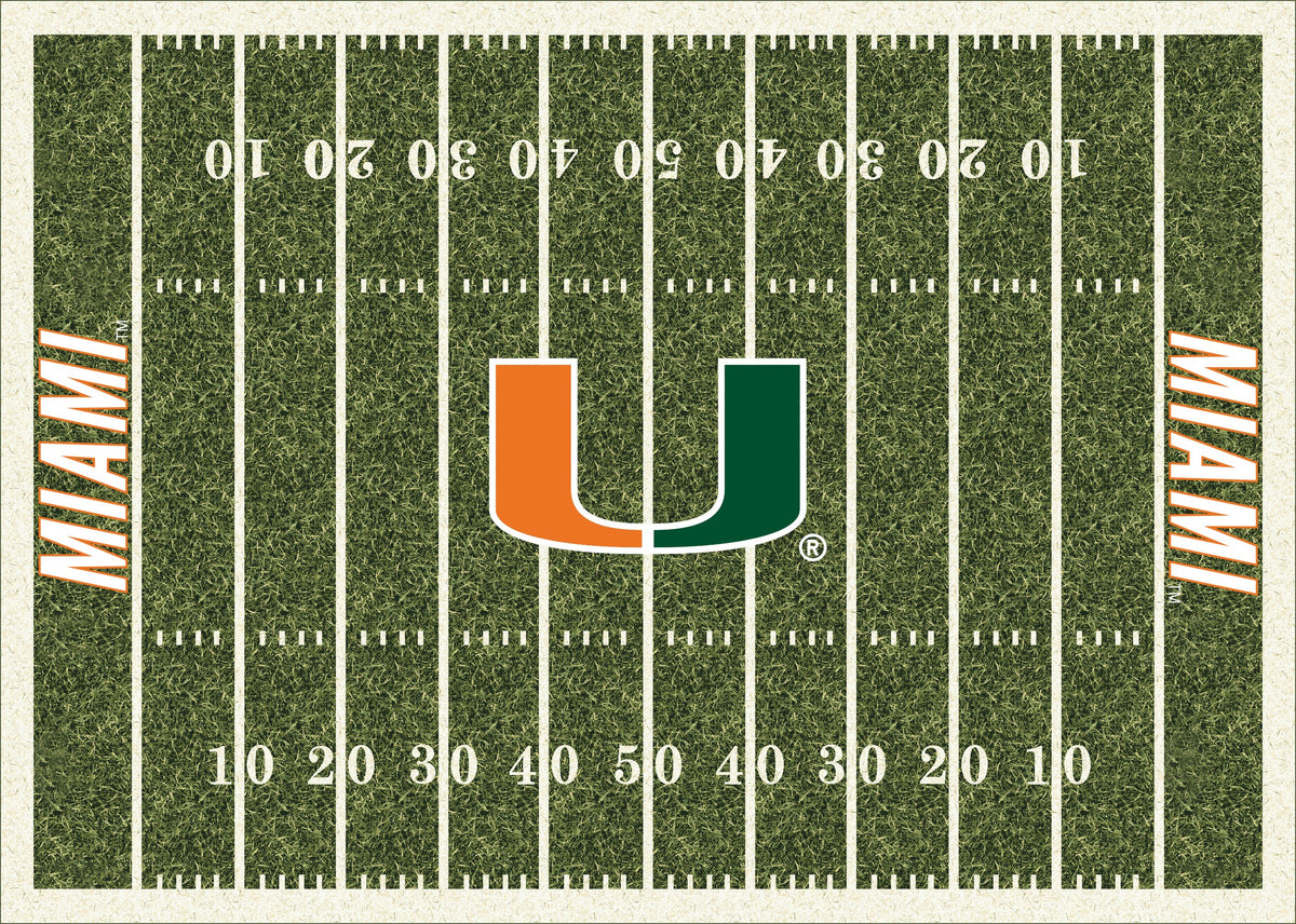 Miami Hurricanes Homefield Rug - Officially Licensed NCAA Area Rug