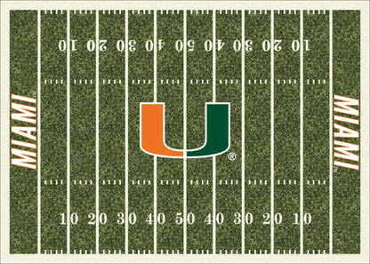 Miami Hurricanes Homefield Rug - Officially Licensed NCAA Area Rug