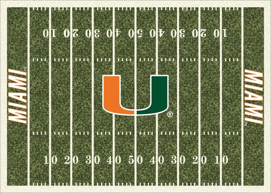 Miami Hurricanes Homefield Rug - Officially Licensed NCAA Area Rug
