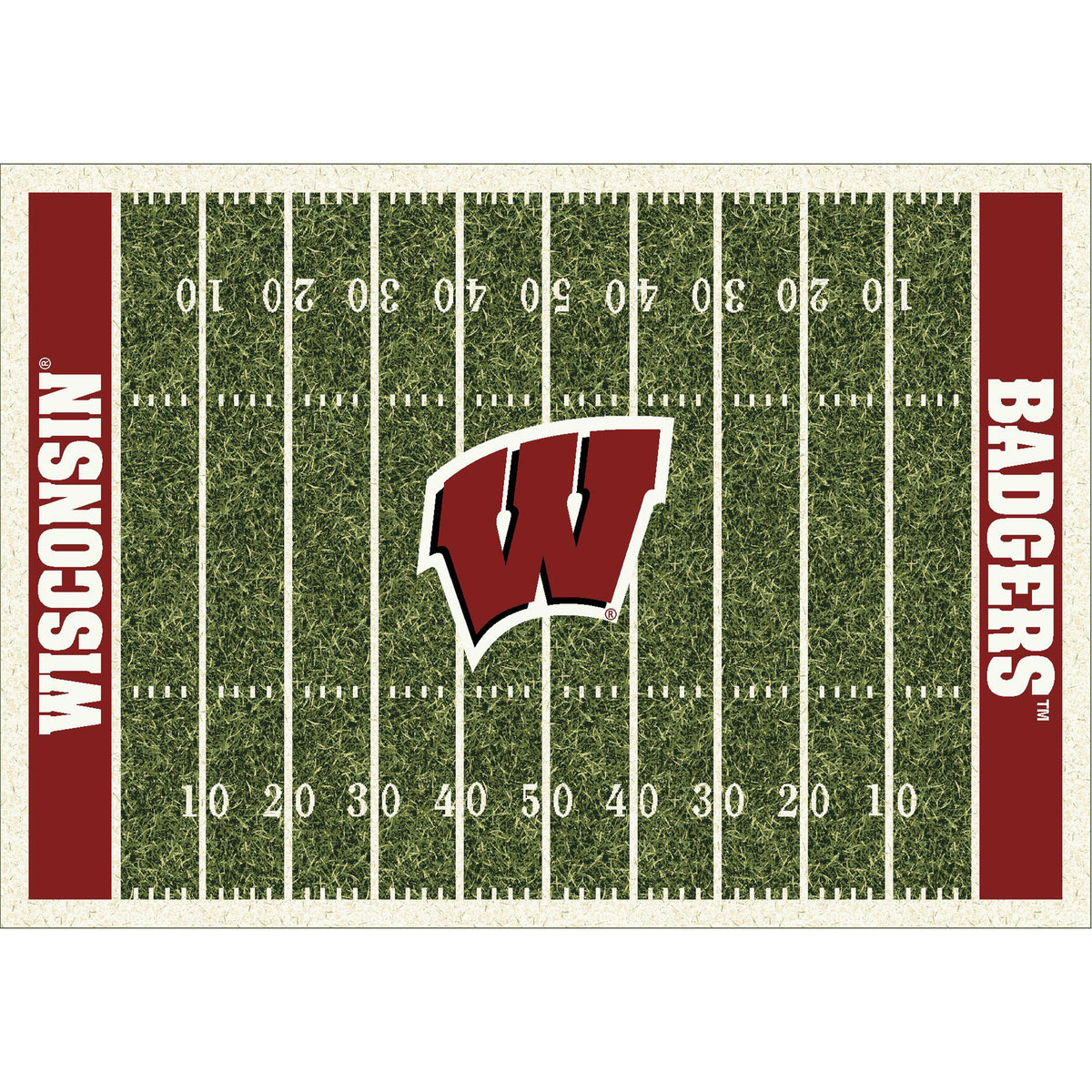 Wisconsin Badgers Homefield Rug - Officially Licensed NCAA Area Rug