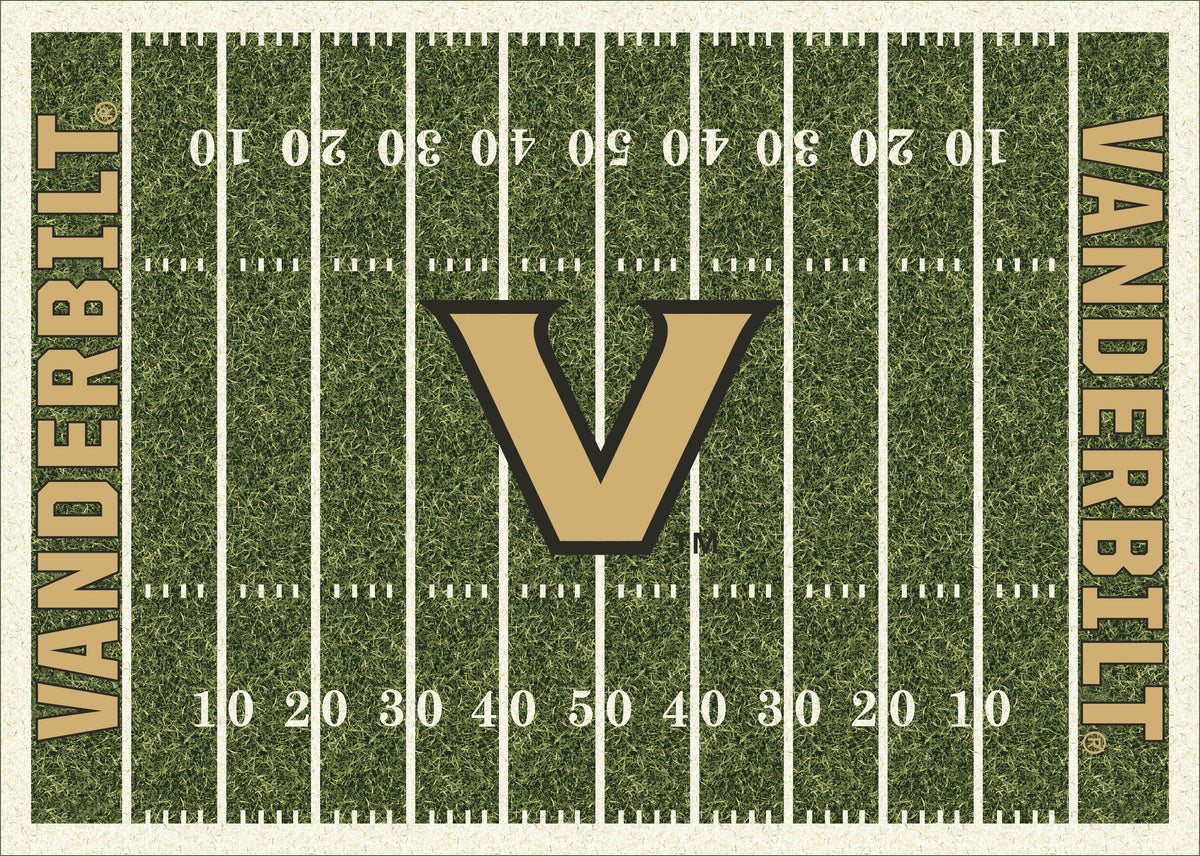 Vanderbilt Commodores Homefield Rug - Officially Licensed NCAA Area Rug