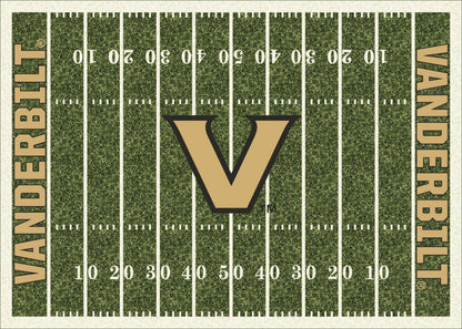 Vanderbilt Commodores Homefield Rug - Officially Licensed NCAA Area Rug