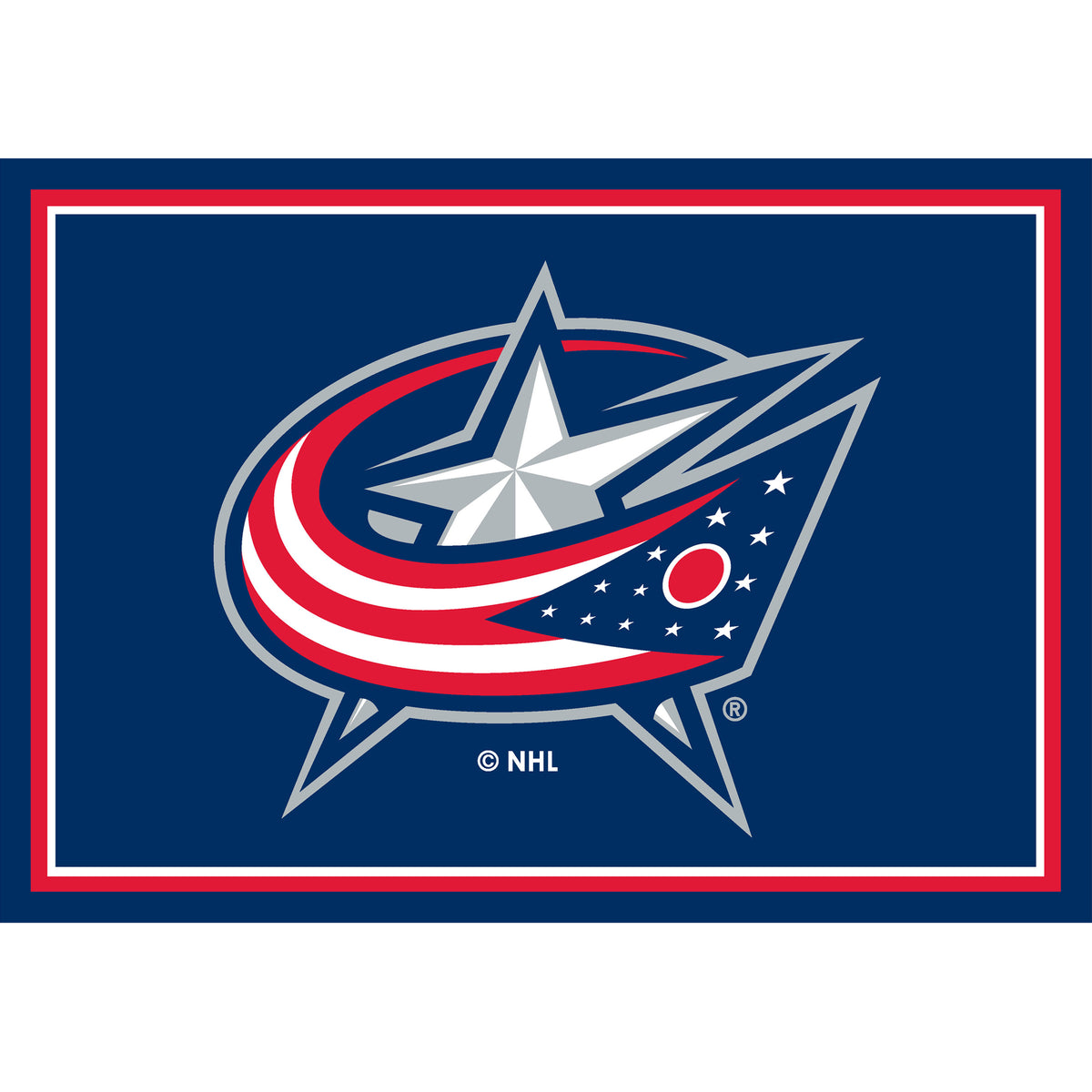 Columbus Blue Jackets Spirit Rug - Officially Licensed NHL Area Rug