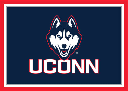 Connecticut Huskies Spirit Rug - Officially Licensed NCAA Area Rug