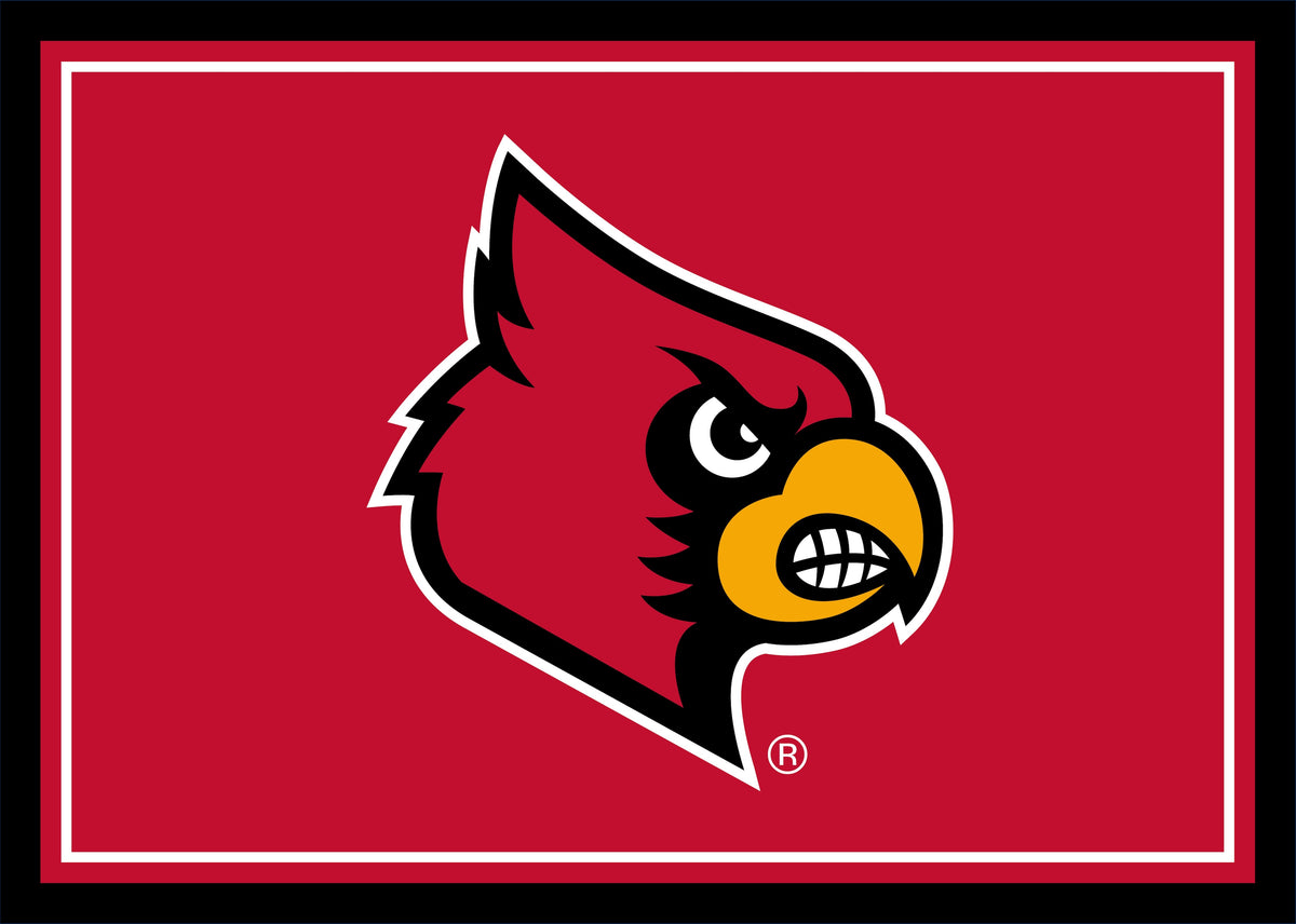 Louisville Cardinals Spirit Rug - Officially Licensed NCAA Area Rug