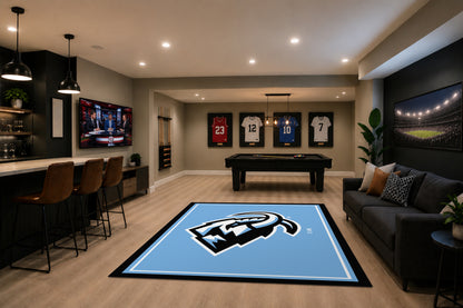 Utah Mammoth Spirit Rug in Room Setting - Officially Licensed NHL Area Rug
