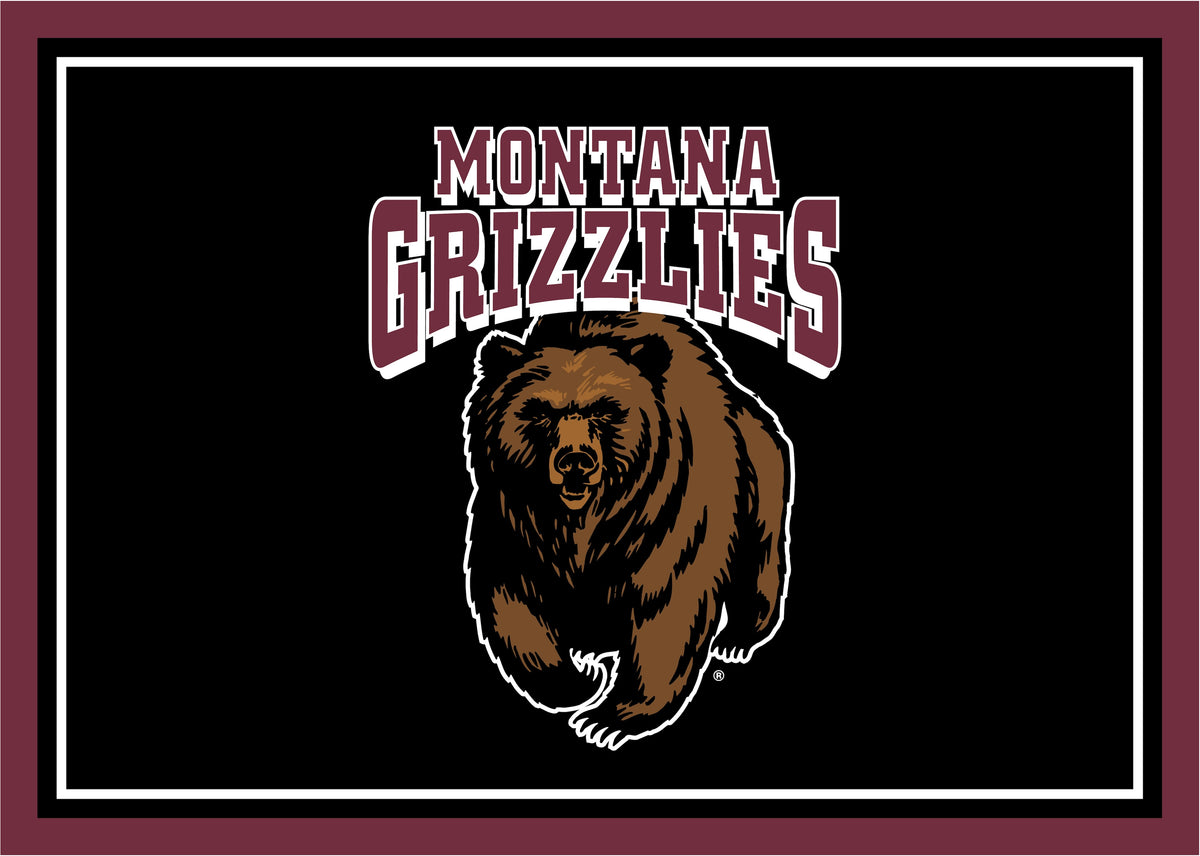 Montana Grizzlies Spirit Rug - Officially Licensed NCAA Area Rug