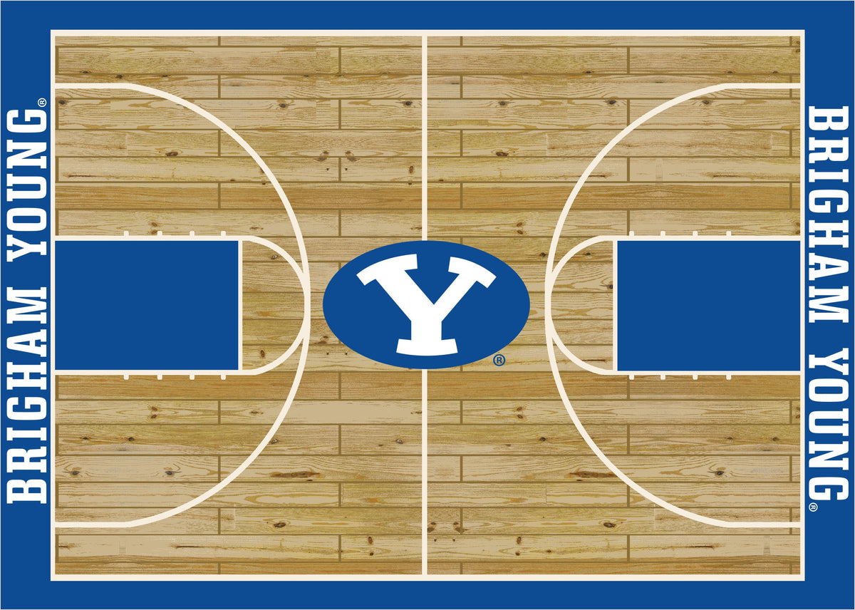 BYU Cougars Courtside Rug - Officially Licensed NCAA Area Rug
