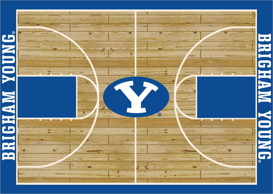 BYU Cougars Courtside Rug - Officially Licensed NCAA Area Rug