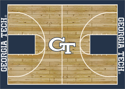 Georgia Tech Yellow Jackets Courtside Rug - Officially Licensed NCAA Area Rug