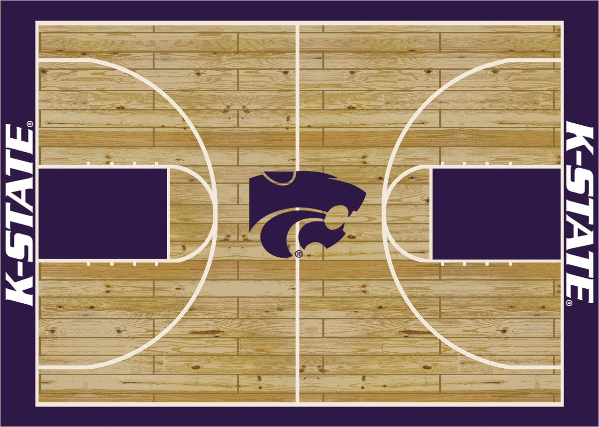 Kansas State Wildcats Courtside Rug - Officially Licensed NCAA Area Rug