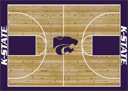 Kansas State Wildcats Courtside Rug - Officially Licensed NCAA Area Rug