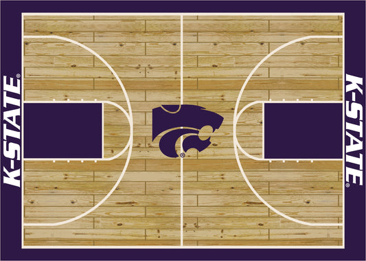 Kansas State Wildcats Courtside Rug - Officially Licensed NCAA Area Rug