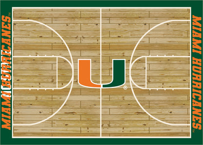 Miami Hurricanes Courtside Rug - Officially Licensed NCAA Area Rug