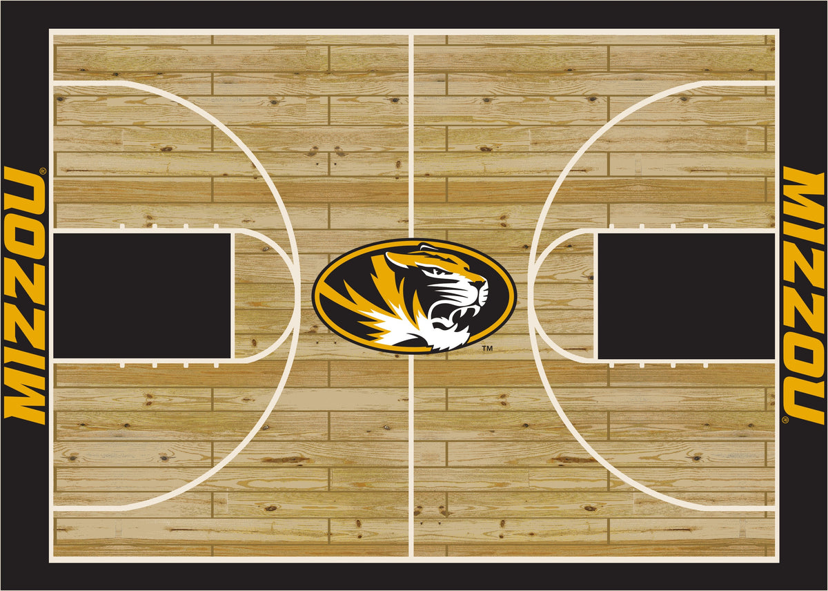 Missouri Tigers Courtside Rug - Officially Licensed NCAA Area Rug