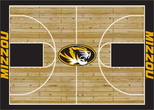 Missouri Tigers Courtside Rug - Officially Licensed NCAA Area Rug