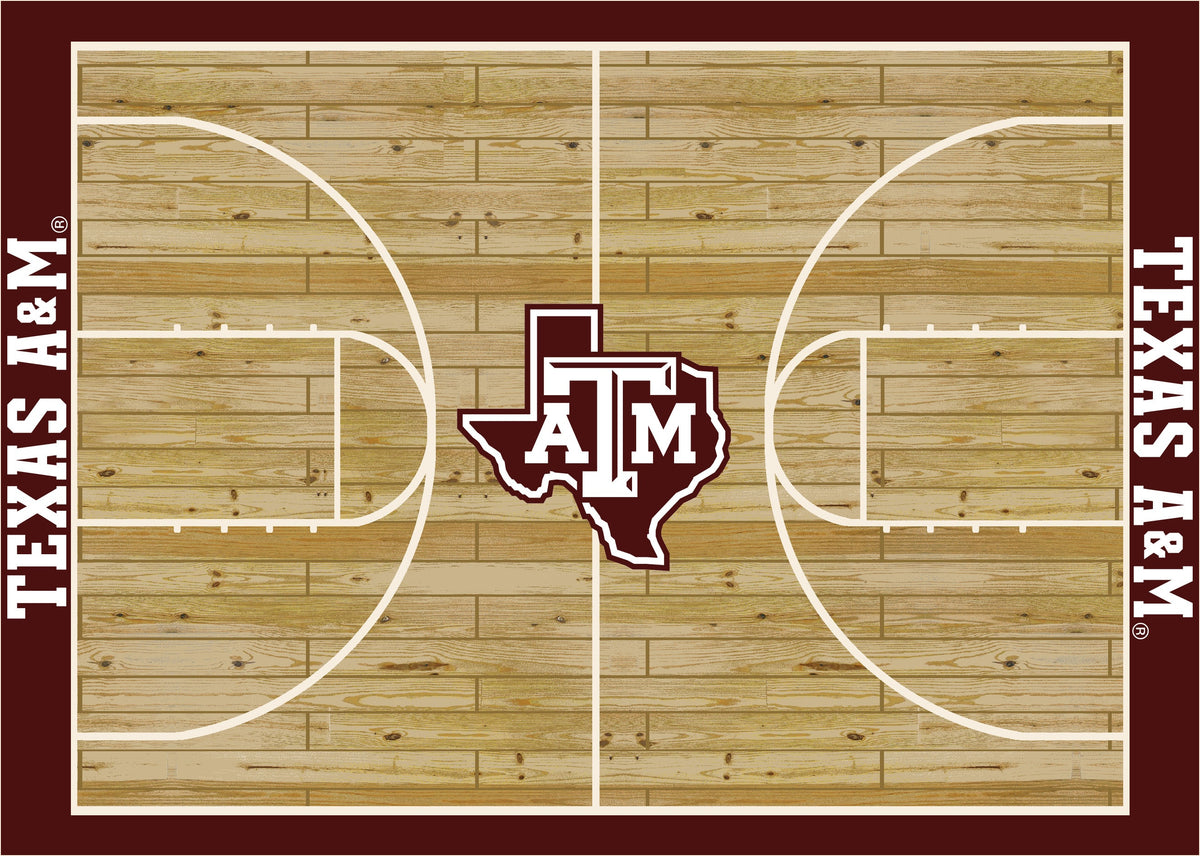 Texas A&M Aggies Courtside Rug - Officially Licensed NCAA Area Rug