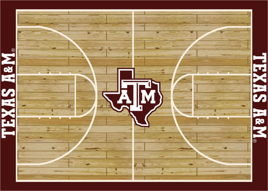 Texas A&M Aggies Courtside Rug - Officially Licensed NCAA Area Rug