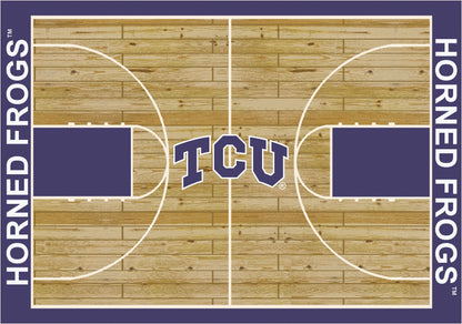 TCU Horned Frogs Courtside Rug - Officially Licensed NCAA Area Rug