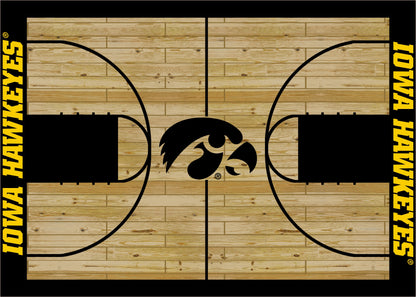 Iowa Hawkeyes Courtside Rug - Officially Licensed NCAA Area Rug