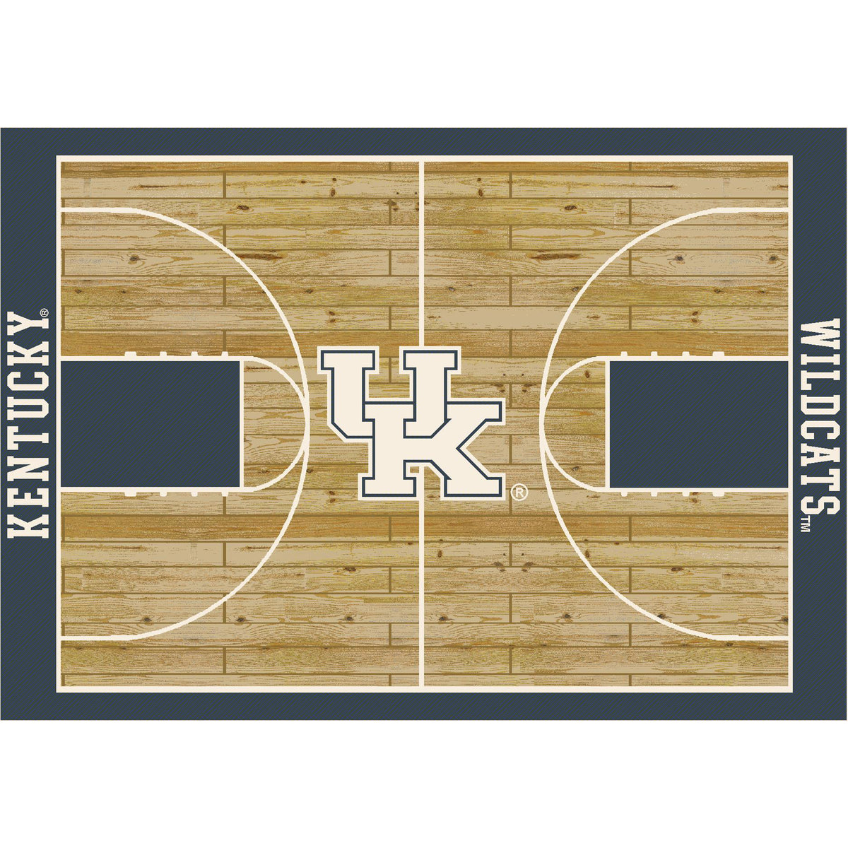 Kentucky Wildcats Courtside Rug - Officially Licensed NCAA Area Rug