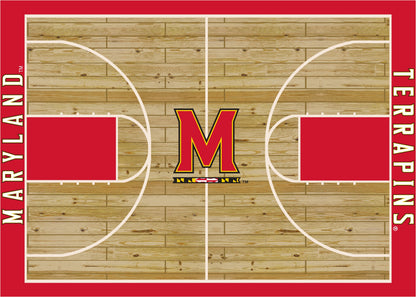 Maryland Terrapins Courtside Rug - Officially Licensed NCAA Area Rug
